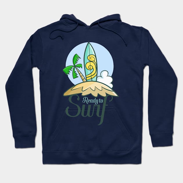 Ready to Surf Hoodie by Jocularity Art